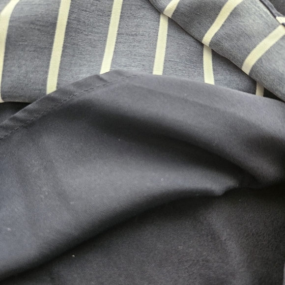 Olive & Oak Navy Vertical/Horizontal Stripe Shift Dress Size 12 - Picture 5 of 9